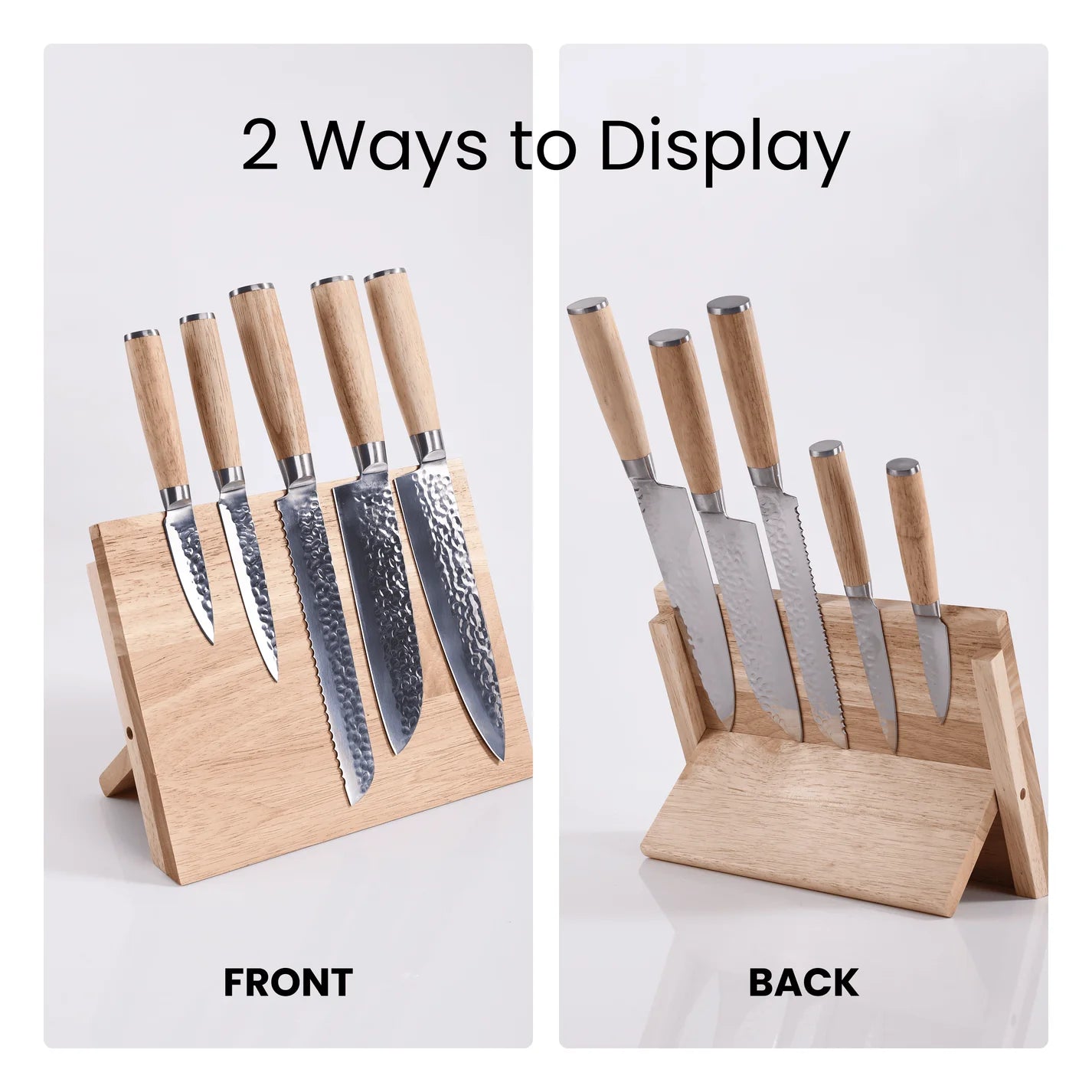 Personalized Acacia Knife Block Set – Custom Laser Engraved