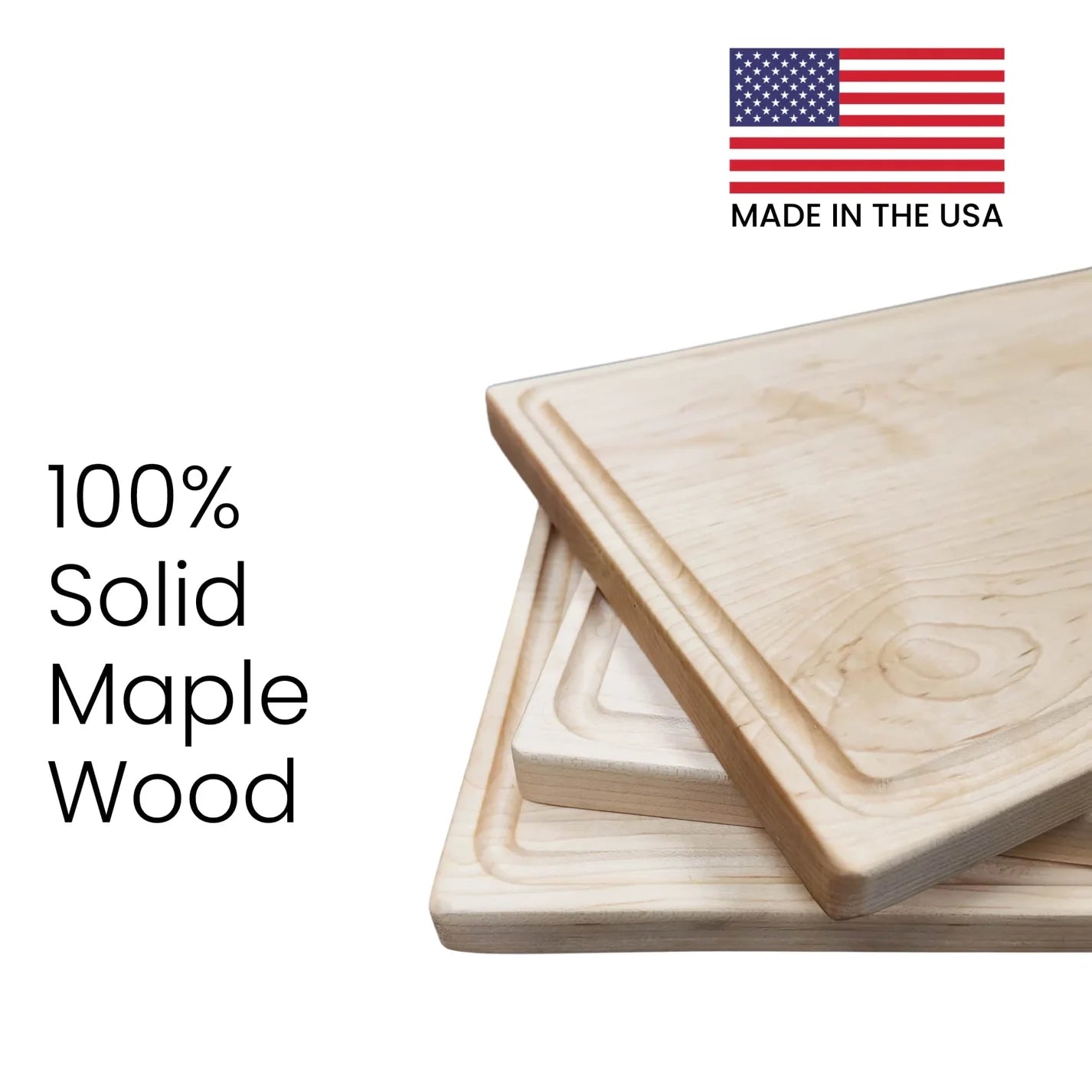 Personalized Solid Maple Cutting Board – Made in the USA